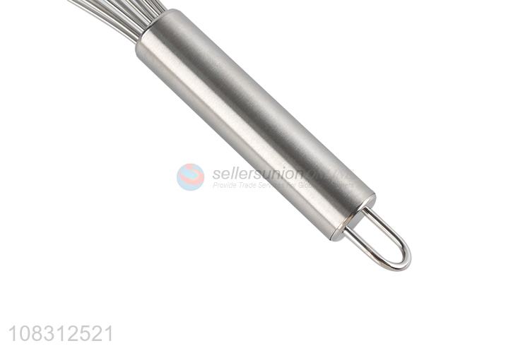 Wholesale price kitchen baking whisk silver manual egg beater