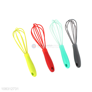 Online supply multicolor stainless steel egg whisk kitchen gadgets