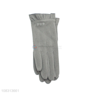 Hot selling fashion winter windproof touchscreen gloves for women