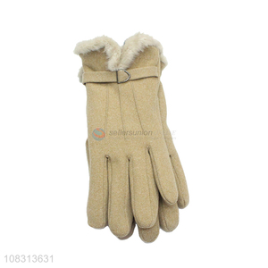 Good quality women winter windproof touchscreen driving gloves