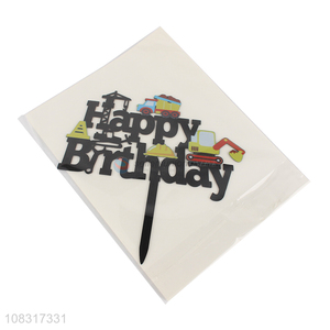 Top products cartoon acrylic happy birthday letter cake topper