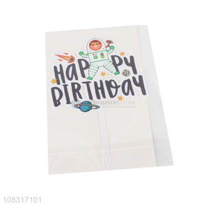Cute design cartoon children birthday party cake topper for sale