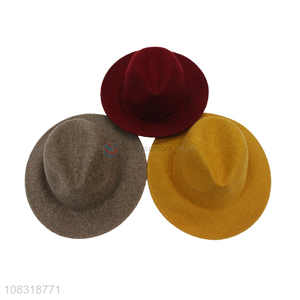 China supplier multicolor fashion top hat unisex wool hat