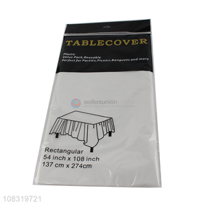 Factory Wholesale Plastic Tablecloth Rectangular Table cover