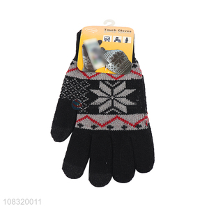 Hot sale men winter thick warm gloves touchscreen gloves