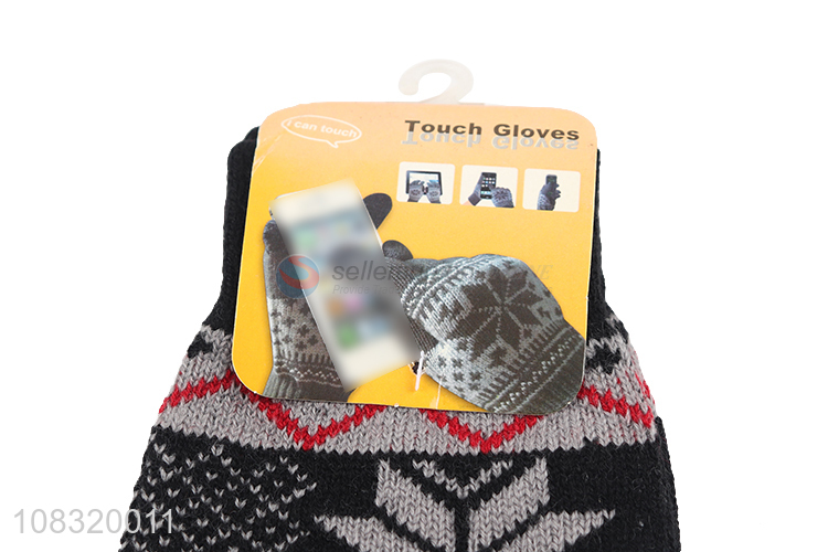 Hot sale men winter thick warm gloves touchscreen gloves