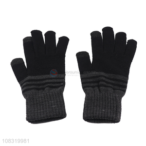 Wholesale men winter gloves touchscreen full finger mittens
