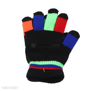 Wholesale kids winter gloves elastic full finger mittens