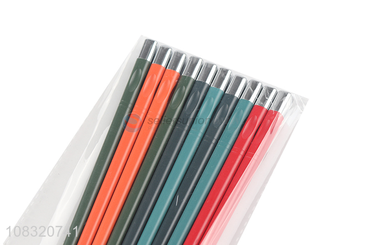 Wholesale creative reusable Chinese chopsticks with metal head