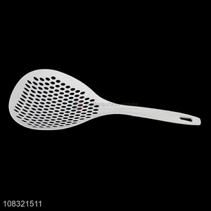 New style kitchen utensils white slotted ladle spoon