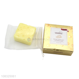 China market cleaning facial soap with foaming net for bath