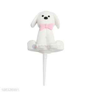Top Quality Cute Dog Polymer Clay Cake Topper Cupcake Toppers