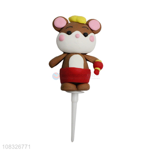 Cartoon Mouse Cake Decoration Baby Birthday Cupcake Topper