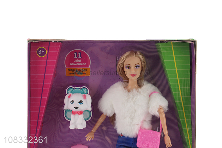China imports 11.5 inch 11 joints fashion doll kit with handbag