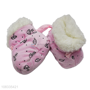 Latest design pink cotton baby toddler shoes baby walking shoes