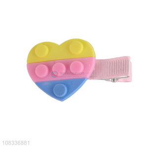 Popular products colourful heart shape fashion hairpin hair clips