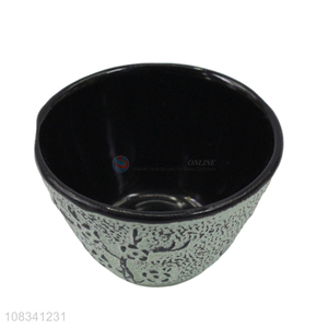 Popular design 120ml Japanese cast iron tea cup with enamel lining