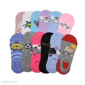 Factory wholesale girls fashion boat socks ankle socks