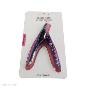 Hot selling rainbow nail tip cutter nail manicure tool for nail art
