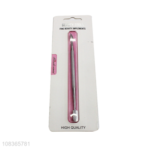 Good quality stainless steel cuticle pusher nail scraper nail art tools