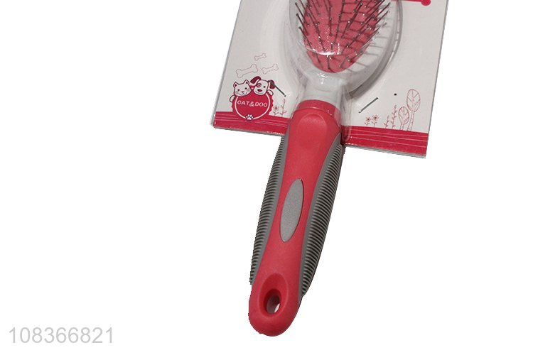 Good Quality Pet Comb Pet Grooming Brush With Non-Slip Handle