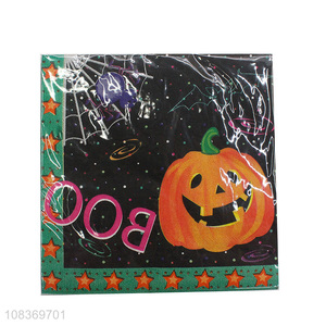 Good wholesale price creative paper napkins Halloween party supplies