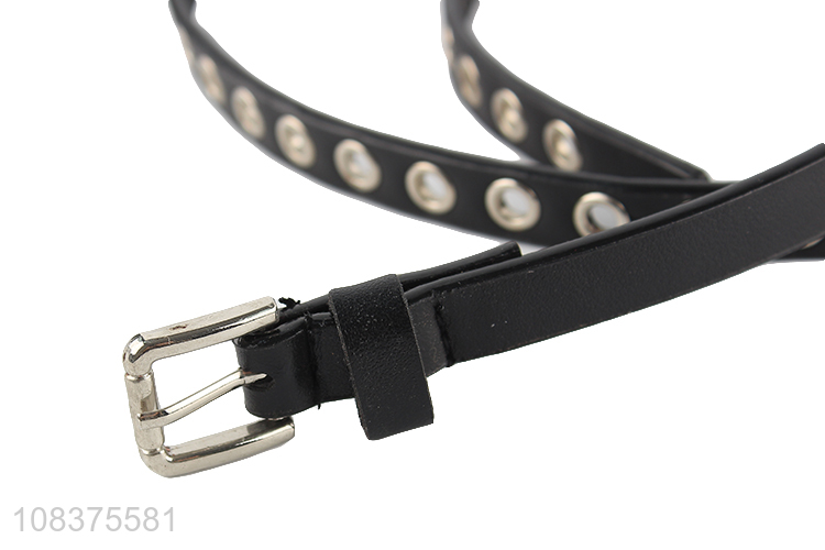 Wholesale classic skinny grommet belt vintage punk belt for women