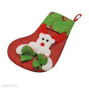 Factory direct sale hanging ornaments christmas socks wholesale