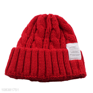 Fashion Design Winter Warm Beanie Knitted Hat For Adults