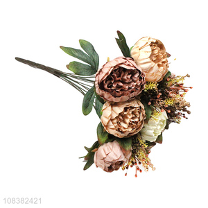 New style natural 12heads fake flower for <em>wedding</em> <em>decoration</em>