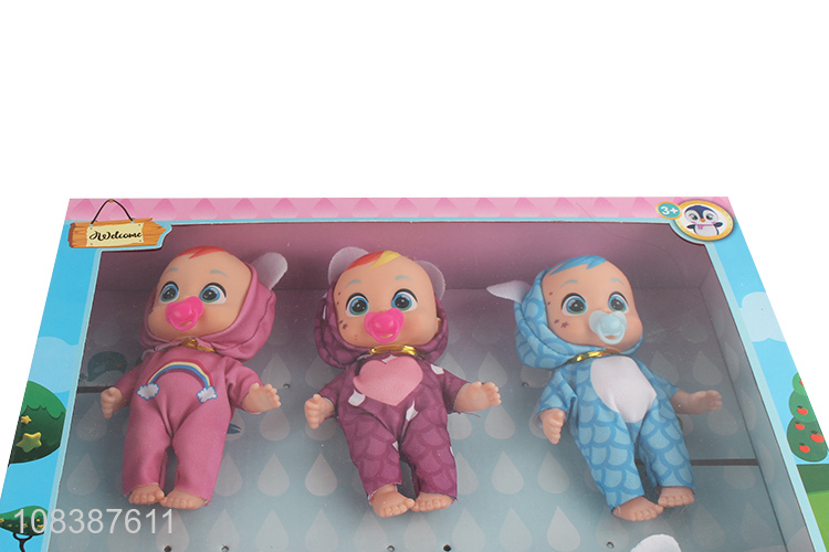 Latest design 6pieces cute children baby doll toys for sale