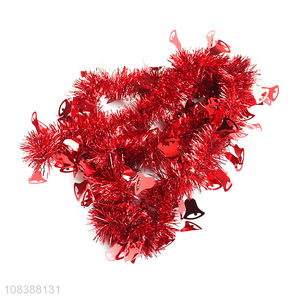 Best selling decorative tinsels metallic Christmas garland party supplies