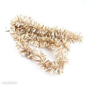Good quality Christmas tinsel garlands hanging ornaments for Xmas tree