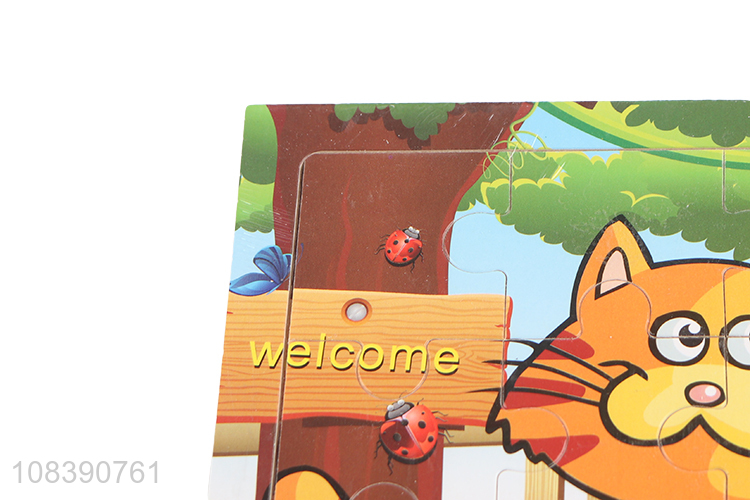 Best quality cartoon tiger wooden puzzle toy for sale