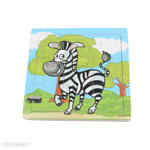 High quality kids cartoon wooden puzzle educational toys