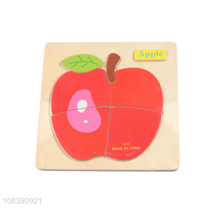 Creative design fruit shaped wooden puzzle for toddler
