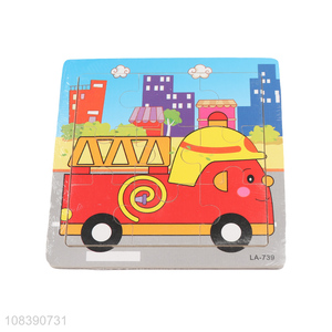 Yiwu direct sale cartoon wooden puzzle for toddler