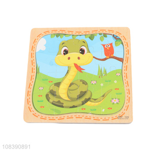 China yiwu Cute Snake Wooden Puzzle Educational Jigsaw wholesale
