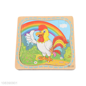 Hot Products Wooden Jigsaw Cartoon Rooster Puzzle For Sale