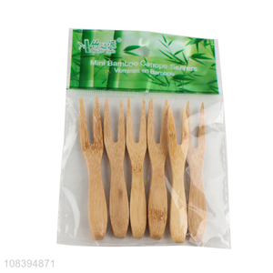 Yiwu wholesale <em>bamboo</em> fruit fork fruit <em>stick</em>