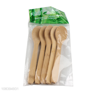 Best selling bamboo soup spoon disposable dinner scoop