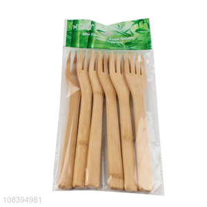 Yiwu direct sale bamboo fork disposable dinner fork