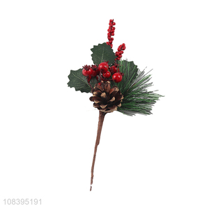 Good quality indoor decoration pine cone christmas picks