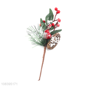 Yiwu market pine cone pine needles christmas picks for sale