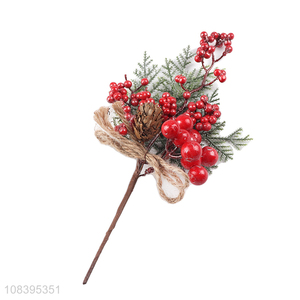 Best quality artificial christmas red berries picks for sale