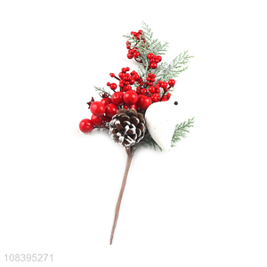 Best price decorative red berries christmas pick for sale