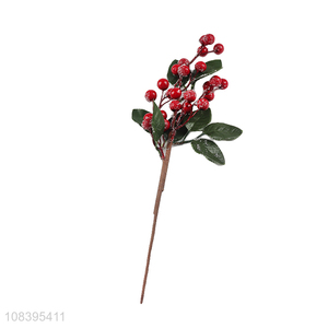 Best price party decoration christmas picks with red berries
