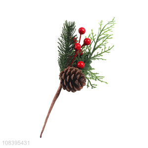 New products pine cone christmas picks for decoration