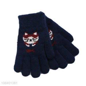 Most popular winter warm cat pattern gloves for kids