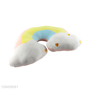 Good price fashion rainbow throw pillows U-shaped neck pillow